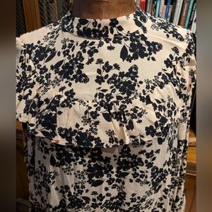 Topshop Floral Ruffle High-Neck Maxi Dress Size 10